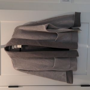 NWT Club Monaco double face cashmere blend cardigan, gray, size xs/s